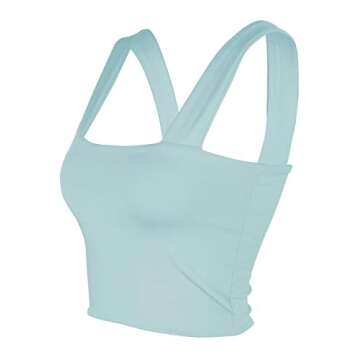 MISSACTIVER Women Summer Crop Top Solid Sleeveless Vest