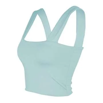 MISSACTIVER Women Summer Crop Top Solid Sleeveless Vest