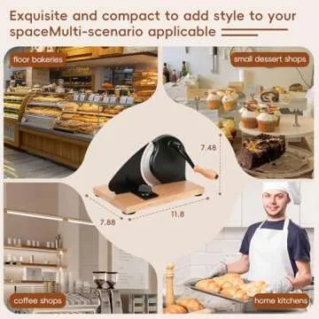 Bread slicer for homemade bread Easy to clean adjustable thickness for even slicing Manual bread slicer with hand crank Strong and stable suction makes slicing bread a breeze hand crank bread slicer