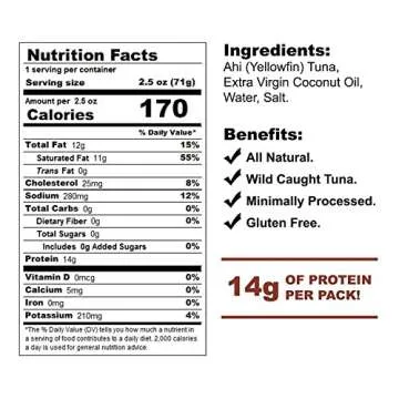 Itsumo Foods Wild Ahi Tuna Packets in Coconut Oil - Keto Friendly