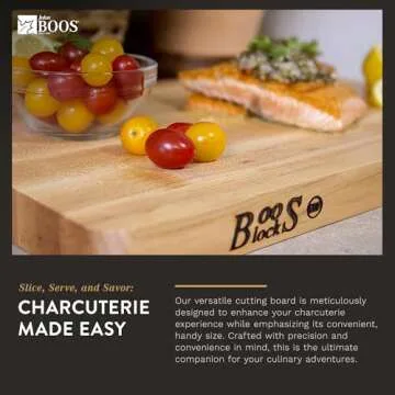 John Boos Block Chop-N-Slice Reversible Wood Cutting Board, 16"x10"x1", Maple