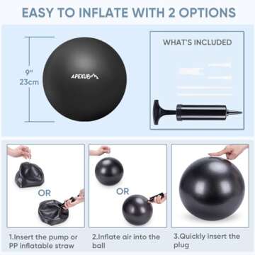 APEXUP Yoga Ball for Core Workout and Fitness Training