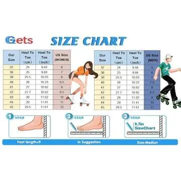 Gets Women's Roller Skates PU Leather High-top Roller Skates Four-Wheel Roller Skates Shiny Roller Skates for Girls Unisex (White Flash Wheel,US: 9.5)