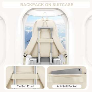 VENATIN Kids Backpack for School, 15.6 inch Laptop Backpack, Girls Students Bookbag, Lightweight Casual Daypack,mochilas escolares, Work Backpack, Beige…