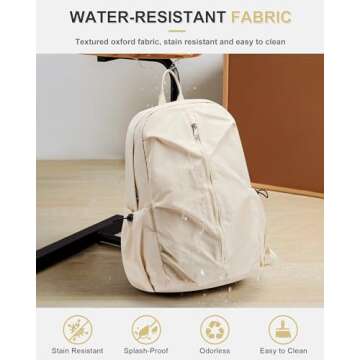 VENATIN Kids Backpack for School, 15.6 inch Laptop Backpack, Girls Students Bookbag, Lightweight Casual Daypack,mochilas escolares, Work Backpack, Beige…