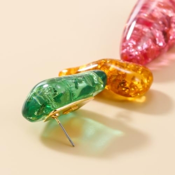 FRESMP Colorful Long Teardrop Dangle Earrings for Women