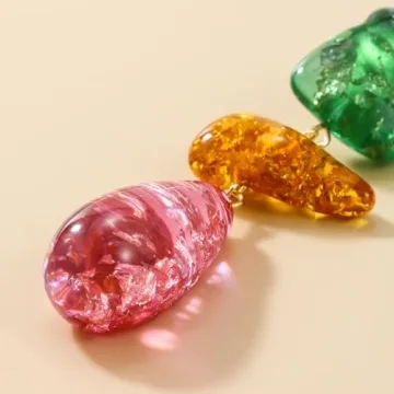 FRESMP Colorful Long Teardrop Dangle Earrings for Women