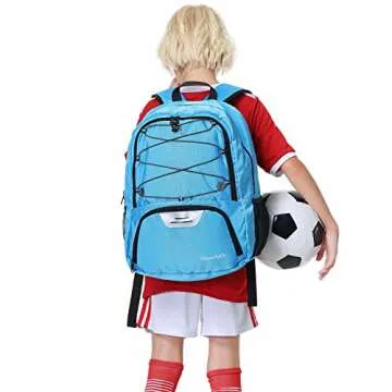 Hsmihair Youth Soccer Bag-Soccer Backpack&Backpack for Football Basketball,with Ball Compartment Separate Cleat Package