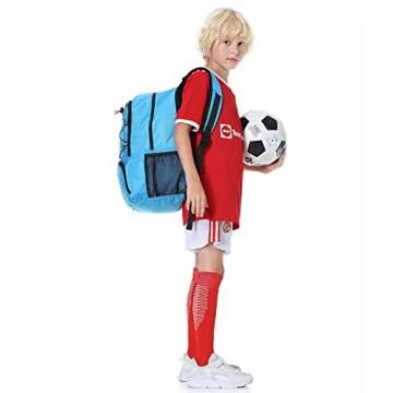 Hsmihair Youth Soccer Bag-Soccer Backpack&Backpack for Football Basketball,with Ball Compartment Separate Cleat Package