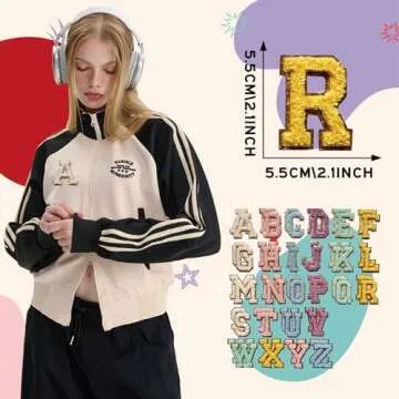 Self Adhesive Chenille Letter Patches for DIY Projects