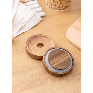 Kanwone Glass Storage Containers Set with Bamboo Lids