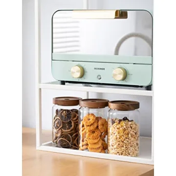 Kanwone Glass Storage Containers Set with Bamboo Lids