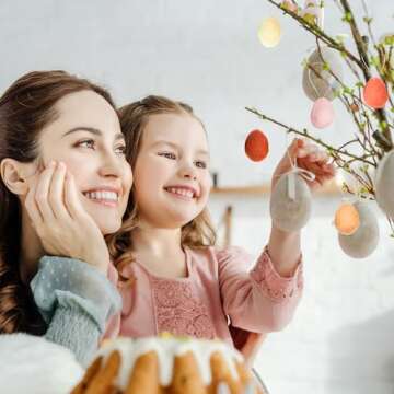 Mini Felt Eggs Easter Ornaments - 36 pcs for Decor