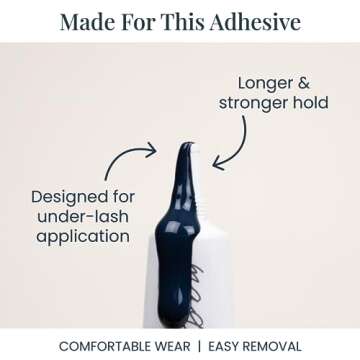 FlutterHabit Made for This Adhesive Lash Glue for Eyelash Extensions - Your Ultimate All-Day Hold Lash Cluster Glue for Effortless, Stunning, and Long-Lasting Eyelashes - All-in-one Lash Glue