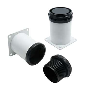 Kyuionty Set of 4 Adjustable Furniture Legs 2.4 Inch, Stainless Steel Furniture Legs Thickened Metal Cabinet Sofa Legs, Round Replacement Legs for Table, Cabinets, Shelves, Sofa (White)