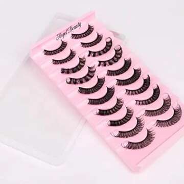 Volume Mink Russian Strip Lashes - 10 Pairs by Angel Beauty