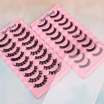 Volume Mink Russian Strip Lashes - 10 Pairs by Angel Beauty