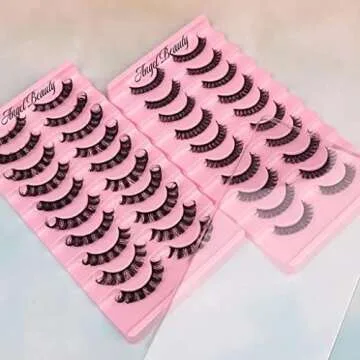 Volume Mink Russian Strip Lashes - 10 Pairs by Angel Beauty