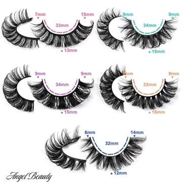 Volume Mink Russian Strip Lashes - 10 Pairs by Angel Beauty