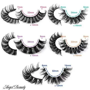 Volume Mink Russian Strip Lashes - 10 Pairs by Angel Beauty