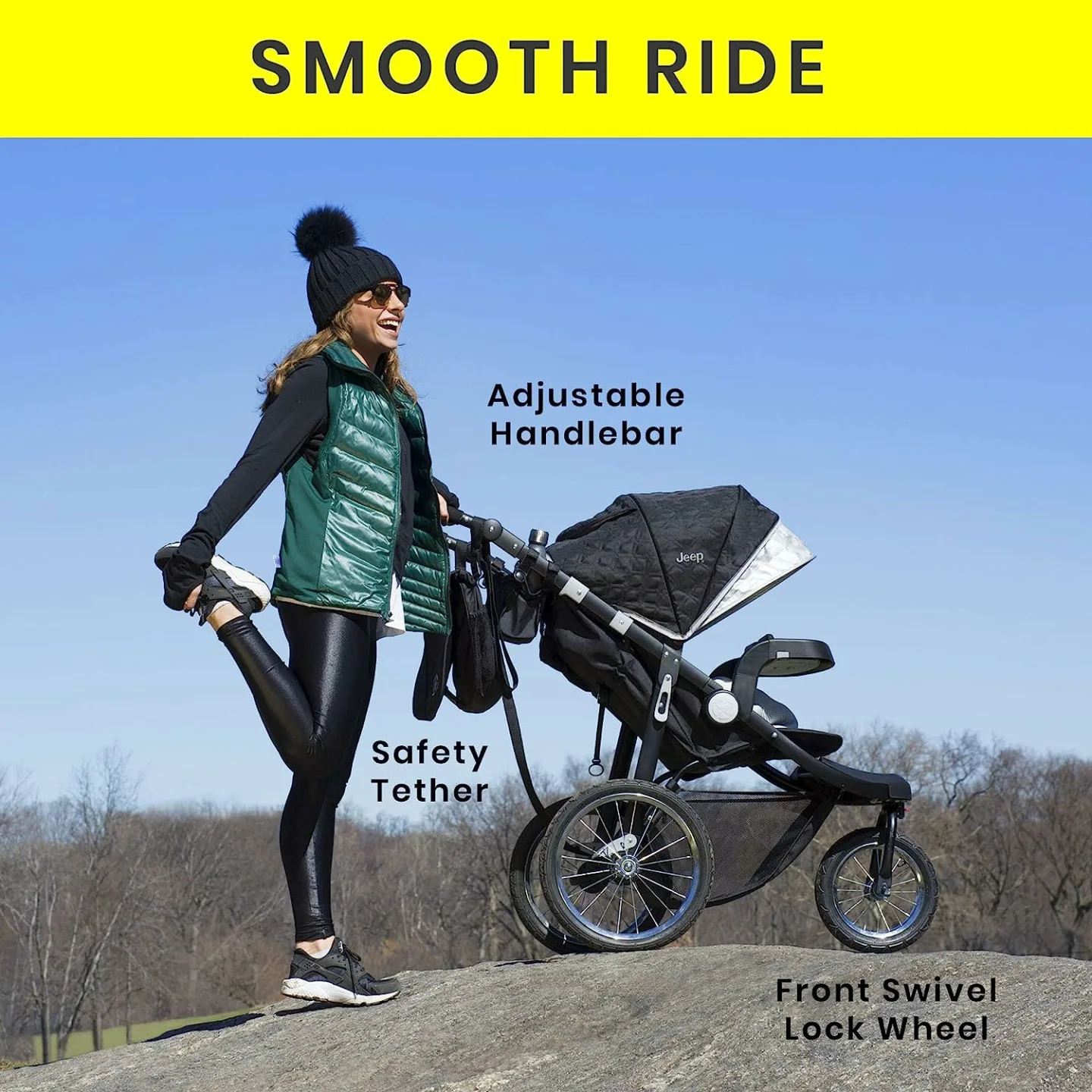 Jeep Cross-Country Sport Plus Jogging Stroller - Charcoal