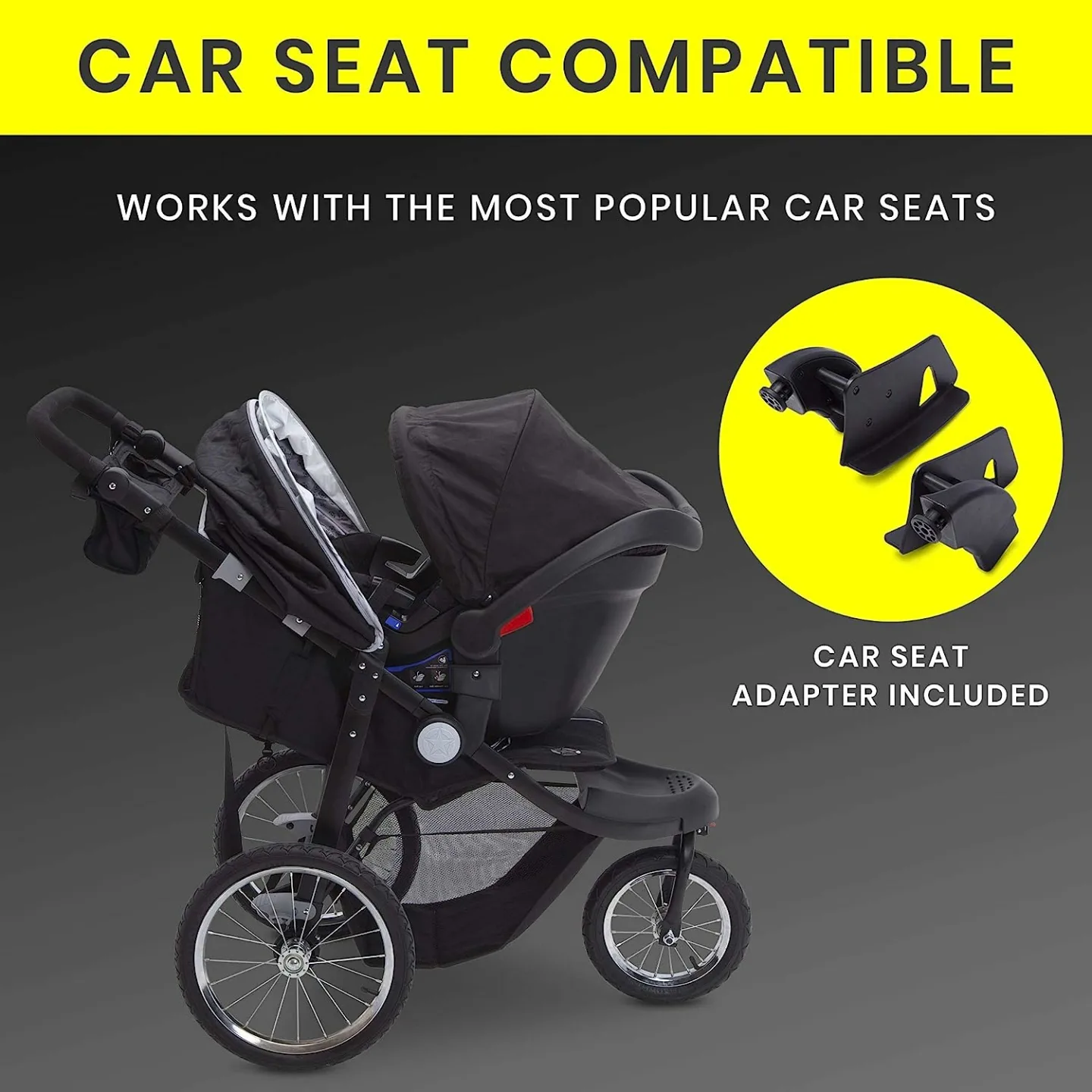 Jeep Cross-Country Sport Plus Jogging Stroller - Charcoal