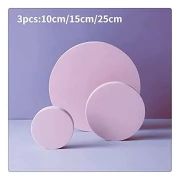GISELA D 3Pcs Round Foam Photography Props Set