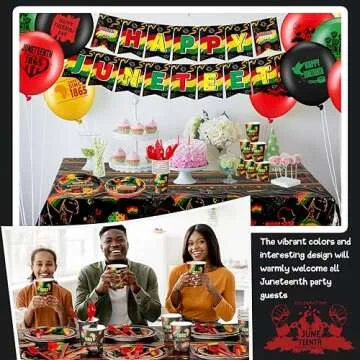 Happy Juneteenth Day Party Decoration Set – 187 Pieces