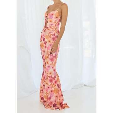 Stylish Tie Dye Mesh Maxi Dress for Summer & Special Occasions