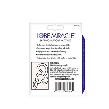 Lobe Miracle Clear Earring Support Patches for Sagging Ears