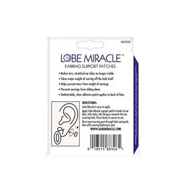 Lobe Miracle Clear Earring Support Patches for Sagging Ears