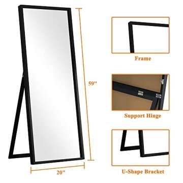 NeuType 59" Stylish Full Length Leaning Mirror