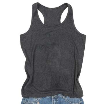 MOUSYA Women Tank Top Letter Printed Vest Top Summer Casual Country Concert Sleeveless Tee