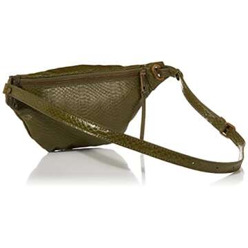 The Drop Women's Preston Belt Bag, Olive Lizard, One Size