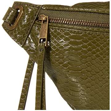 The Drop Women's Preston Belt Bag, Olive Lizard, One Size