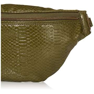 The Drop Women's Preston Belt Bag, Olive Lizard, One Size