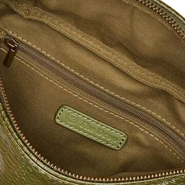 The Drop Women's Preston Belt Bag, Olive Lizard, One Size