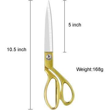 Aemoe 10.5" Gold Ribbon Cutting Scissors for Ceremonies