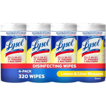 Lysol Disinfectant Wipes - Ultimate Cleaning Power in Citrus Scent, 4 Pack