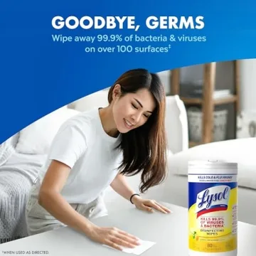 Lysol Disinfectant Wipes, 4 Pack for Effective Cleaning and Disinfection