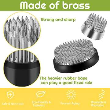 3 Pieces Flower Holder Floral Arranger Japanese Floral Pins Round Flower Arranger Floral Arrangement Holder for Flower Arrangement, Plant Fixation 0.91 Inch, 1.02 Inch, 2.36 Inch(Silver)