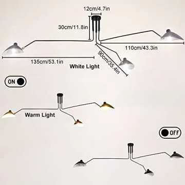 Xersbav Dimmable Modern Black Chandelier for Home