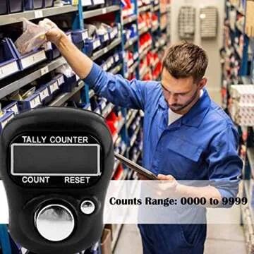 Electronic Finger Counter,4-Pack Case Resettable 5 Digit LCD Electronic Digital Display Finger Hand Tally Counter Counting for Golf,Goods Counting,Lap & Knitting