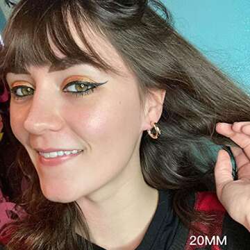 Wlane Chunky Gold Hoop Earrings for Stylish Women