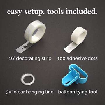 Lunar Bliss 16 ft Balloon Arch & Garland Kit | 100 Balloons, Orange, Blue, White | Birthday Party Decorations, Baby Shower (Game Time)