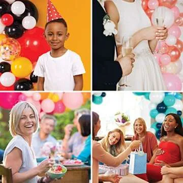 Lunar Bliss 16 ft Balloon Arch & Garland Kit | 100 Balloons, Orange, Blue, White | Birthday Party Decorations, Baby Shower (Game Time)