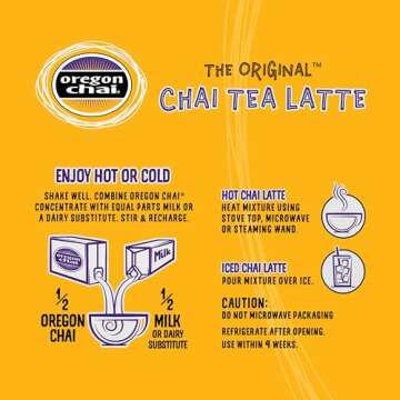 Oregon Chai Caffeine Free Concentrate - 32oz Pack
