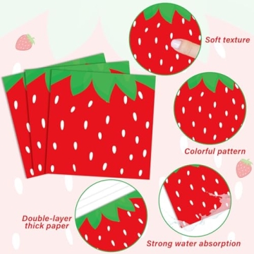 96 PCS Strawberry Party Set for Delicious Gatherings
