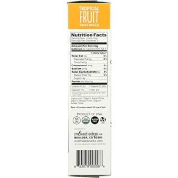 WILDMADE Organic Tropical Fruit Roll 5Pk, 2.1 OZ