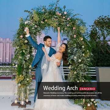 Garden Arch Trellis for Climbing Plants Outdoor Wedding Arches for Ceremony Black Metal Garden Arbor Indoor Garden Arches for Party Decoration 7.9ft Wide X 6.4ft High (Navy Blue)